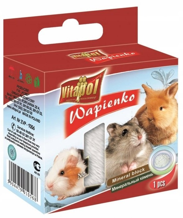 KOSTKA WAPIENNA DLA GRYZONI KRÓLIKA NATURALNA