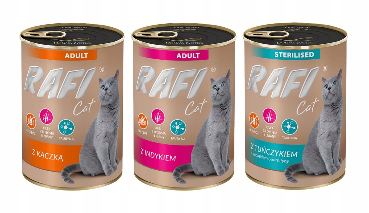 DOLINA NOTECI RAFI CAT KOT BEZ ZBÓŻ MIX 3X400G