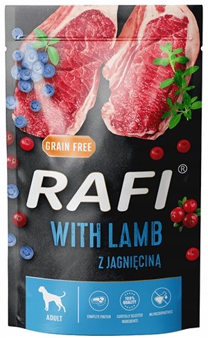 Dolina Noteci (RAFI) RAFI Pies JAGNIĘCINA Zestaw 10x 500g  od 95zł +DO 3% ZWROTU W PROGRAMIE LOJALNOŚCIOWYM ZEST-RAFI-500-10-JAG