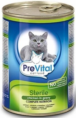 PreVital PEŁNOPORCJOWA KARMA DLA STERYLIZOWANYCH KOTÓW Z KURCZAKIEM W SOSIE 415G Zakupy dla domu i biura! 61885117