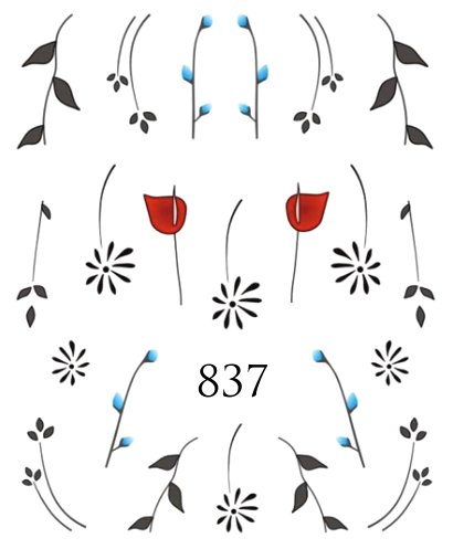 Naklejki wodne na paznokcie - nr 837