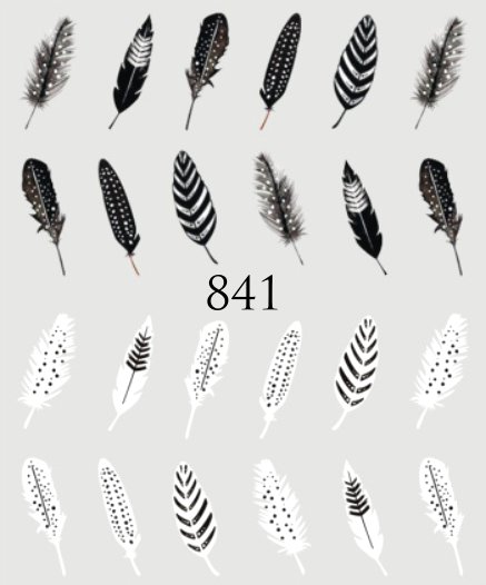 Naklejki wodne na paznokcie - nr 841