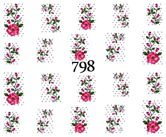 Naklejki wodne na paznokcie - nr 798