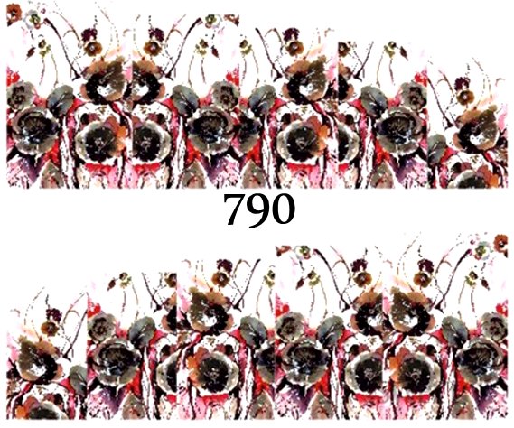Naklejki wodne na paznokcie - nr 790