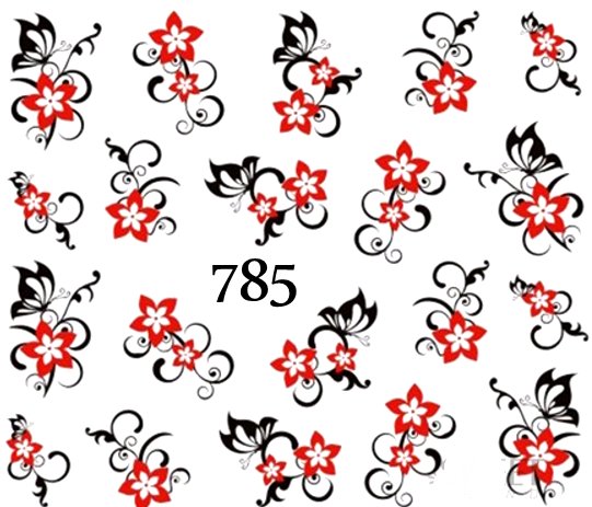 Naklejki wodne na paznokcie - nr 785