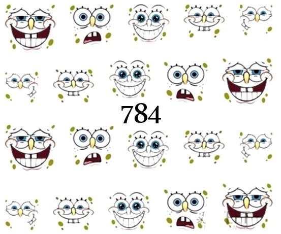 Naklejki wodne na paznokcie - nr 784