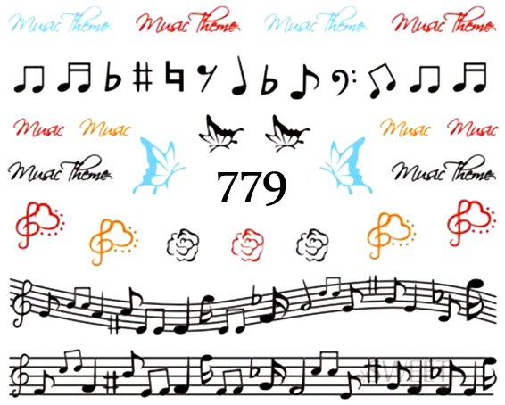 Naklejki wodne na paznokcie - nr 779