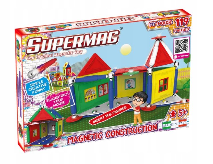 Supermag Mój Domek klocki magnetyczne 119 elem
