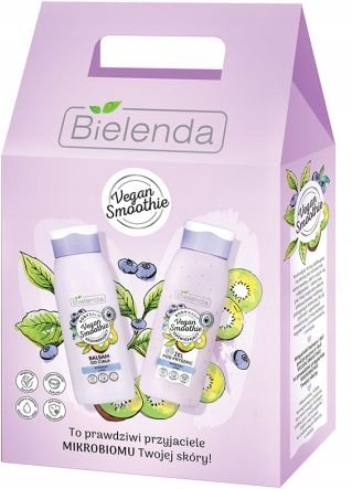 Bielenda XMASS - Zestaw Vegan Smoothie Borówka + Kiwi (Żel pod prysznic 400ml + Balsam do ciała)