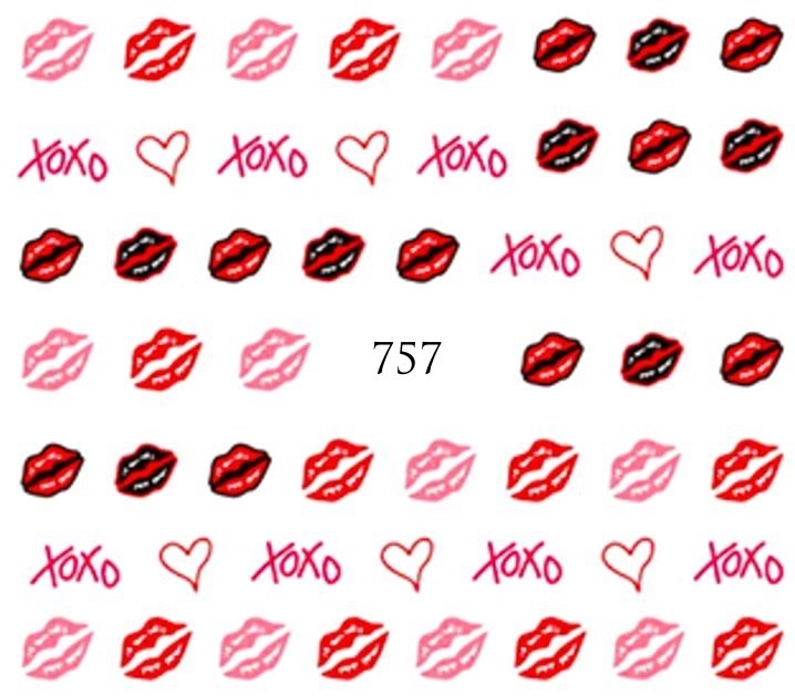 Naklejki wodne na paznokcie - nr 757