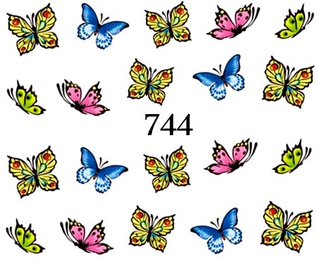 Naklejki wodne na paznokcie - nr 744