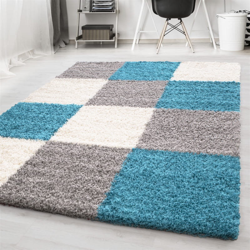 Dywan Shaggy Life szaro-turkusowy  160 cm x 230 cm