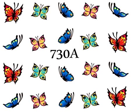 Naklejki wodne na paznokcie - nr 730A