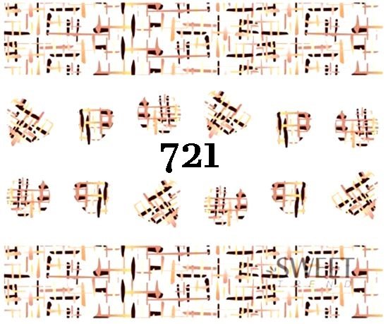 Naklejki wodne na paznokcie - nr 721