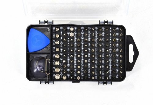 Wkrętak precyzyjny z bitami i otwierakami 110 el. Silver - S11581