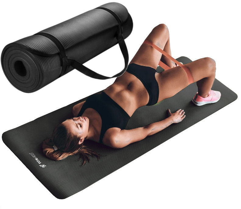Mata Do Ćwiczeń Fitness 1CM+Roller Wałek Do Masażu