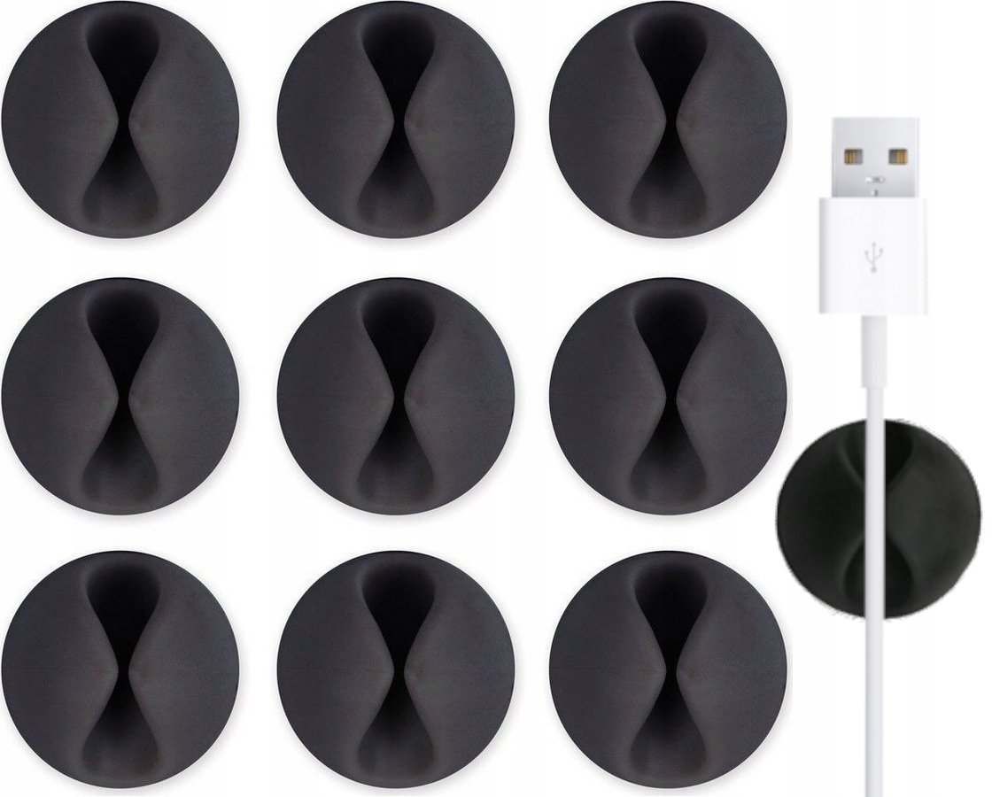 Organizer uchwyt kabli Cable Drop 10szt taśma 3M