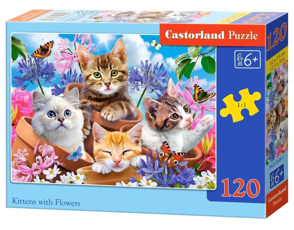 Castorland Puzzle 120 Kittens with Flowers CASTOR 451451