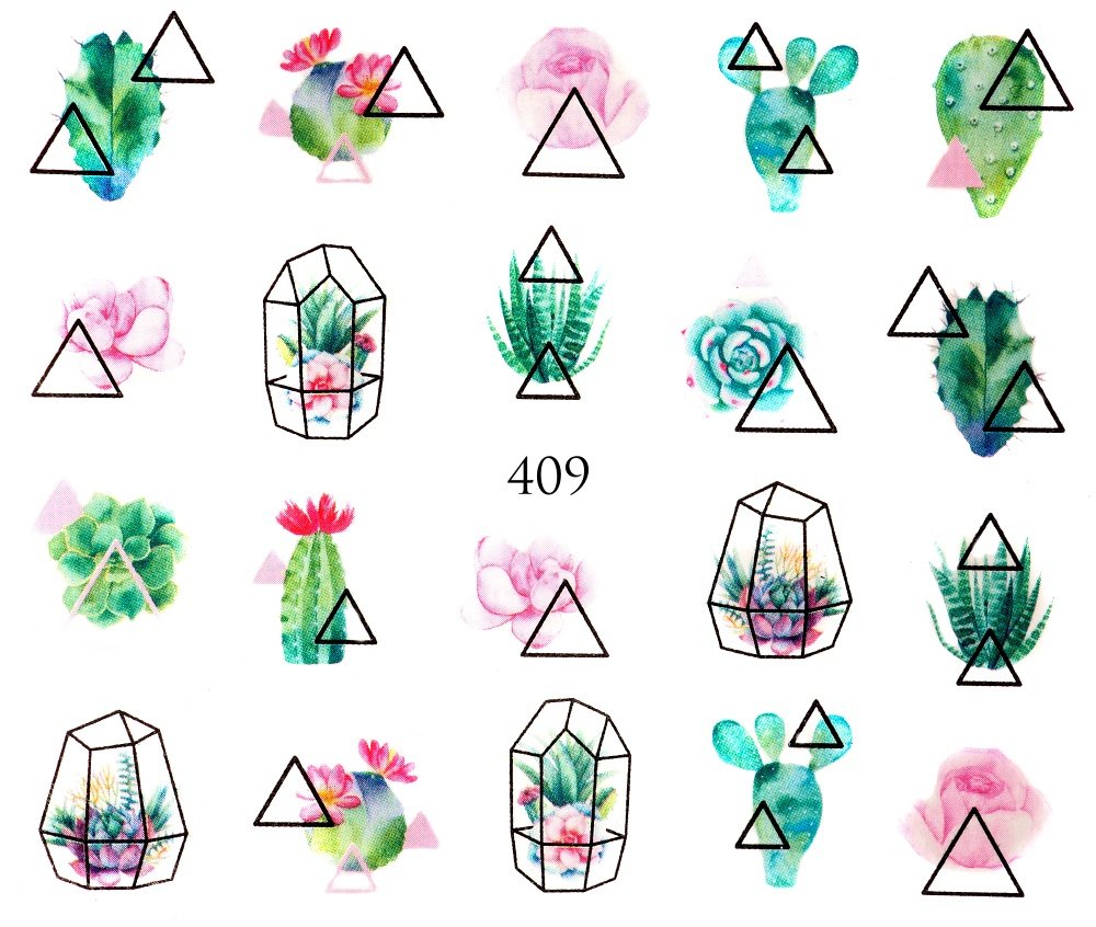 Naklejki wodne na paznokcie - nr 409