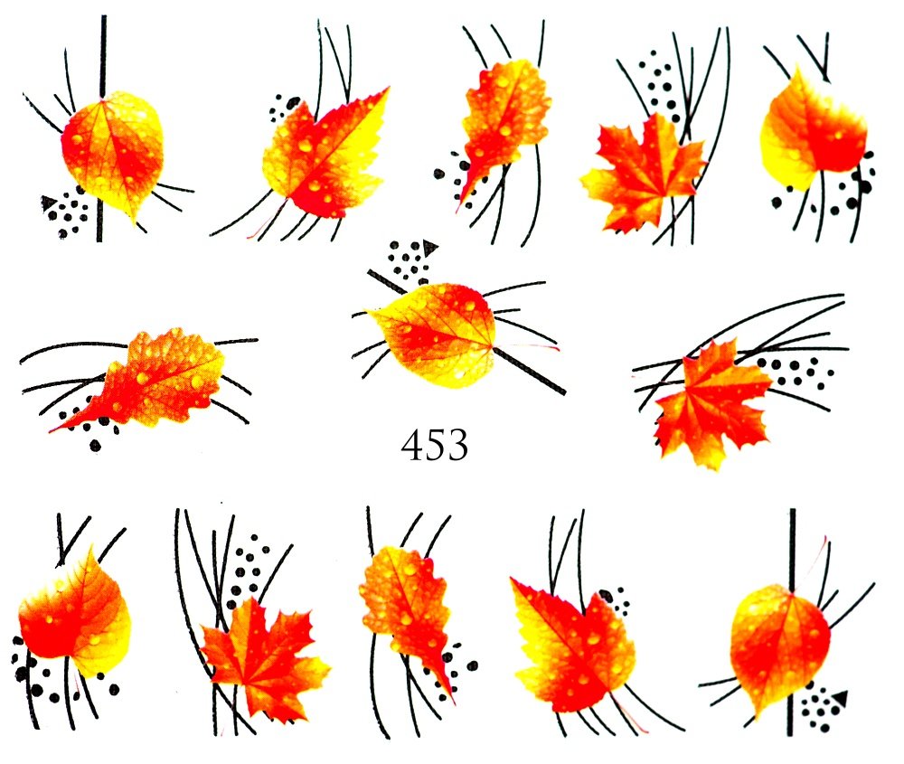 Naklejki wodne na paznokcie - nr 453