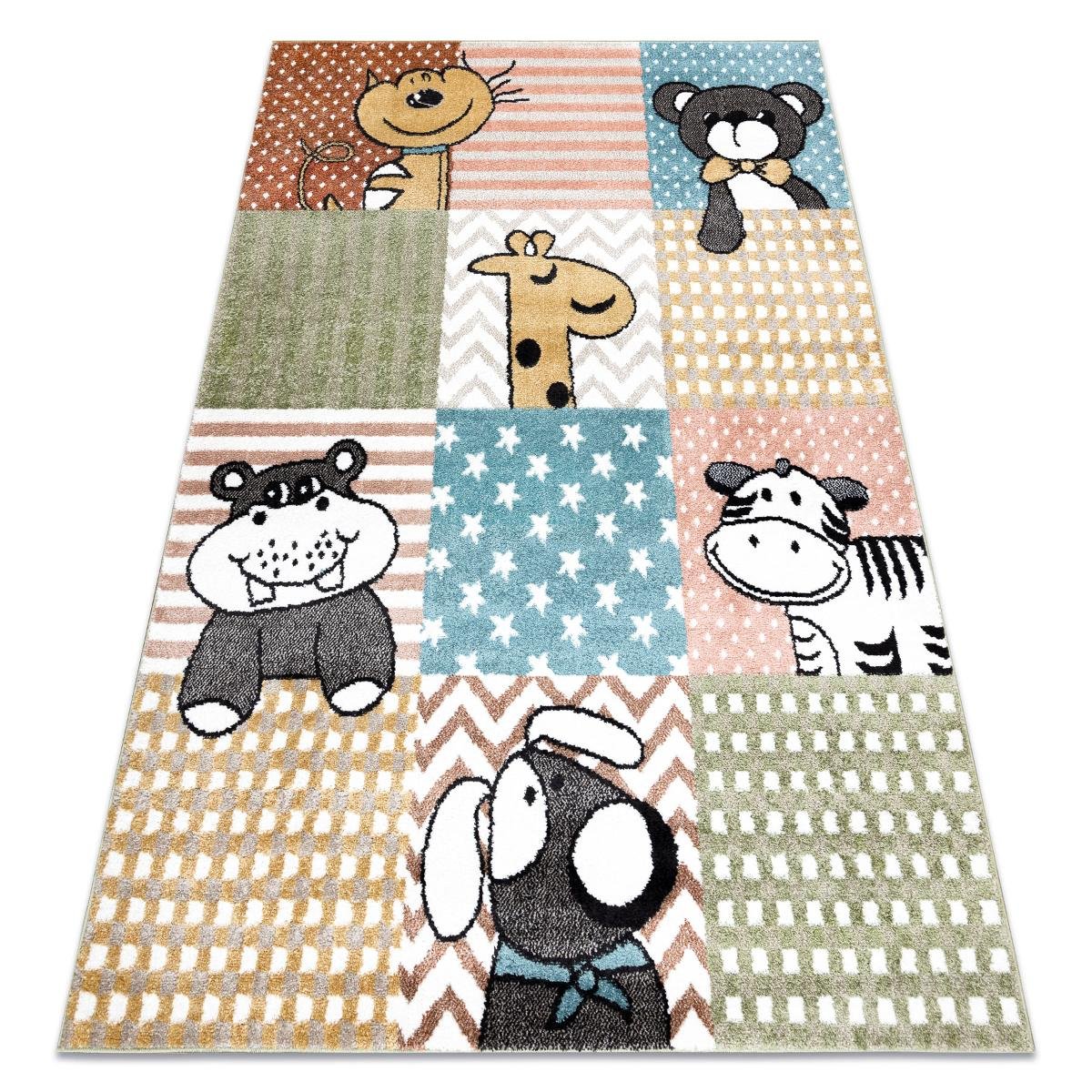 Dywan FUN Pets dla dzieci, zwierzęta multi kolorowy, 200x290 cm