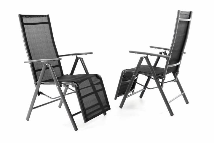 Garthen Zestaw ogrodowy 2x aluminiowe składane krzesło RELAX