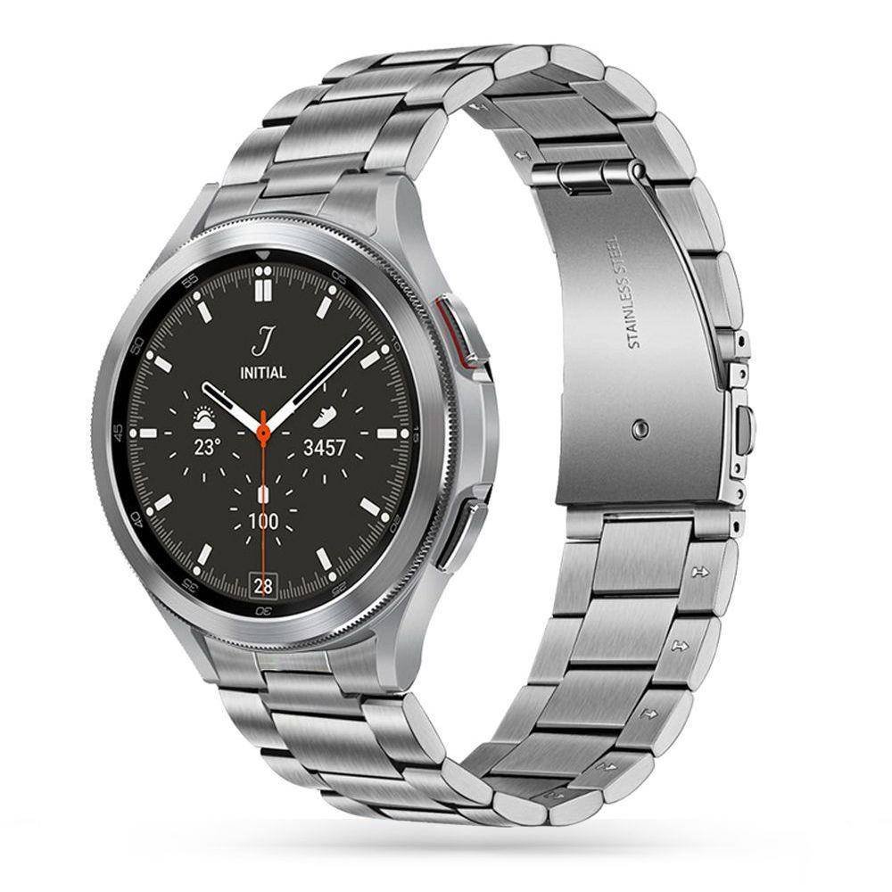 Tech-Protect Pasek Stainless do Galaxy Watch 4 40/42/44/46mm Srebrny