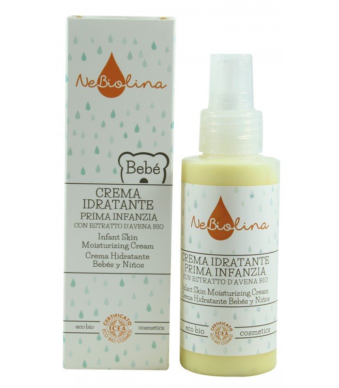 Nawilżający krem do ciała dla dzieci z ekologicznym ekstraktem z owsa, certyfikowany, 100 ml, NeBiolina 8002849494363