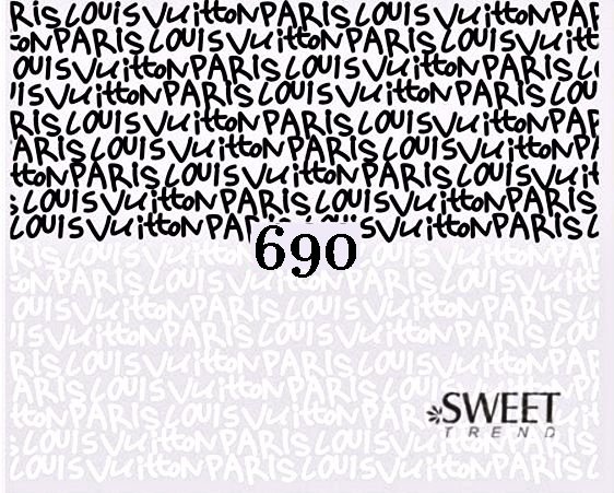 Naklejki wodne na paznokcie - nr 690