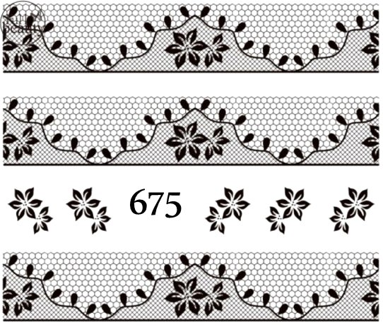 Naklejki wodne na paznokcie - nr 675