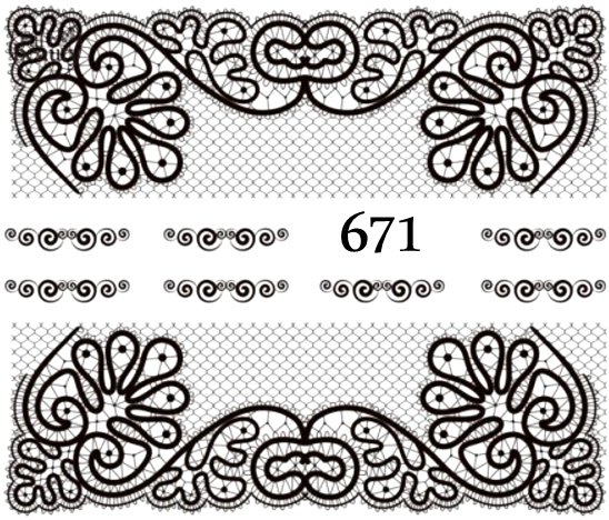 Naklejki wodne na paznokcie - nr 671