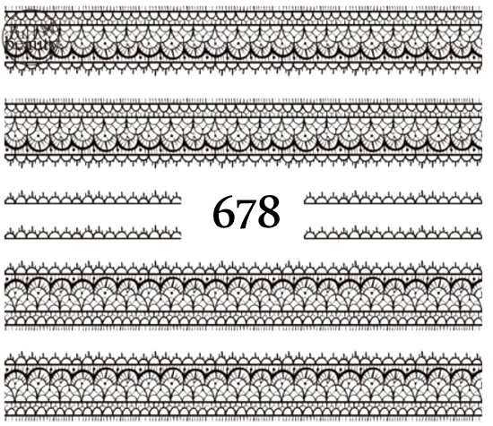 Naklejki wodne na paznokcie - nr 678