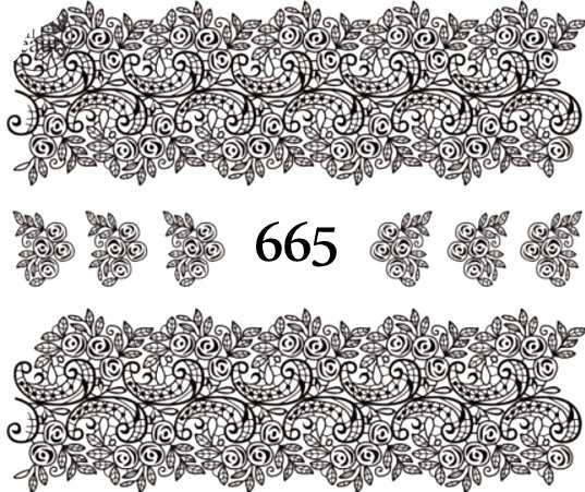 Naklejki wodne na paznokcie - nr 665