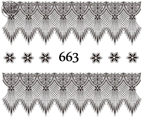 Naklejki wodne na paznokcie - nr 663