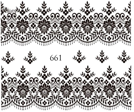 Naklejki wodne na paznokcie - nr 661