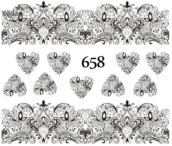 Naklejki wodne na paznokcie - nr 658
