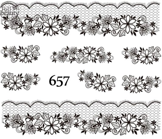 Naklejki wodne na paznokcie - nr 657