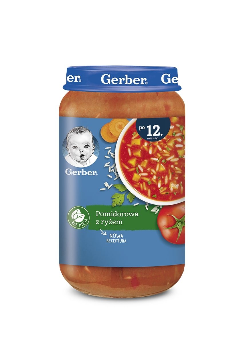 Gerber Nestlé zupka pomidorowa z ryżem po 12 miesiącu 250 g 1148527