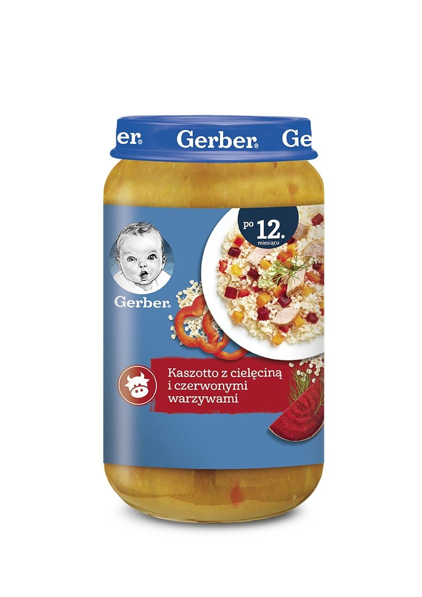 Gerber Nestlé kaszotto z cielęciną i czerwonymi warzywami po 12 miesiącu 250 g 1148520