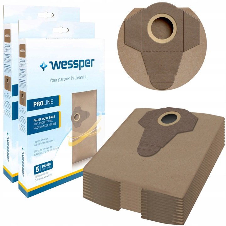 Worki Do Odkurzacza Wessper Proline Parkside Pnts 1300 1400 Pwd 20 A1, 10 Szt.