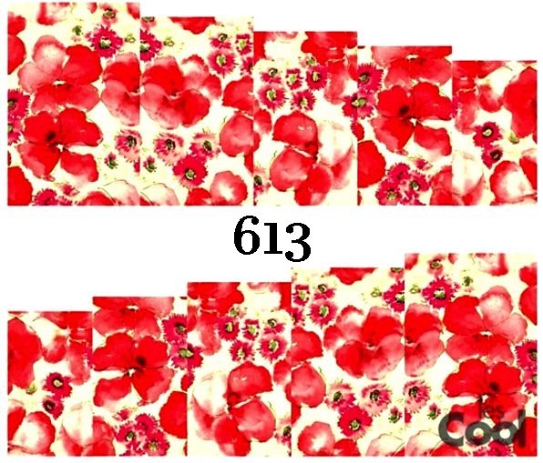 Naklejki wodne na paznokcie - nr 613