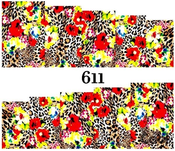 Naklejki wodne na paznokcie - nr 611