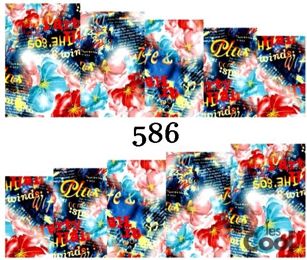 Naklejki wodne na paznokcie - nr 586