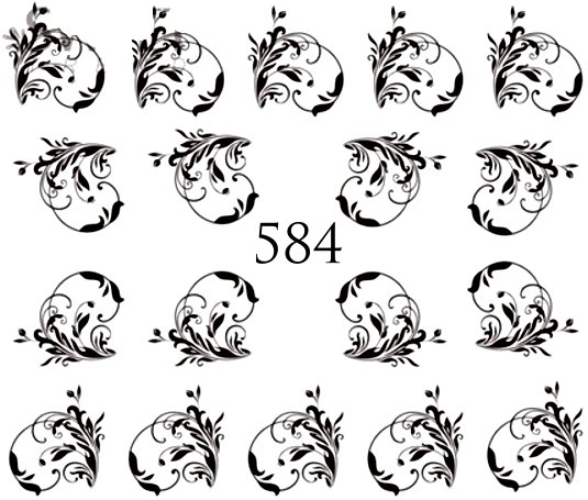 Naklejki wodne na paznokcie - nr 584