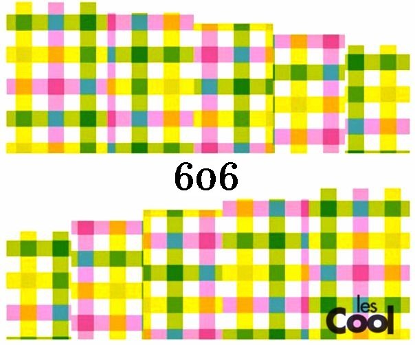 Naklejki wodne na paznokcie - nr 606