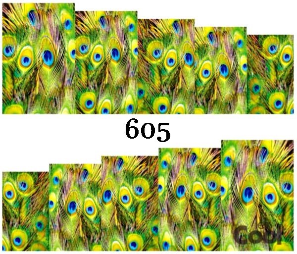 Naklejki wodne na paznokcie - nr 605