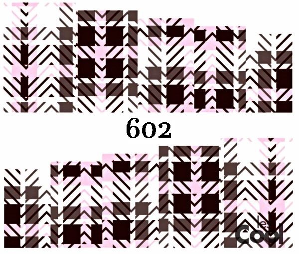 Naklejki wodne na paznokcie - nr 602