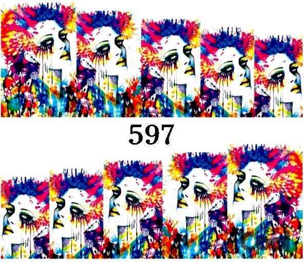 Naklejki wodne na paznokcie - nr 597