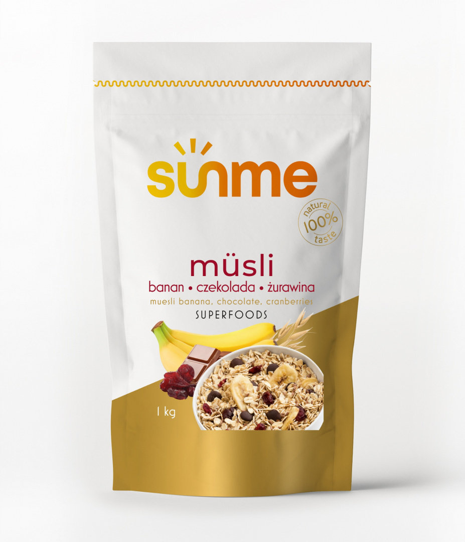 Musli banan-czekolada-żurawina 1 kg