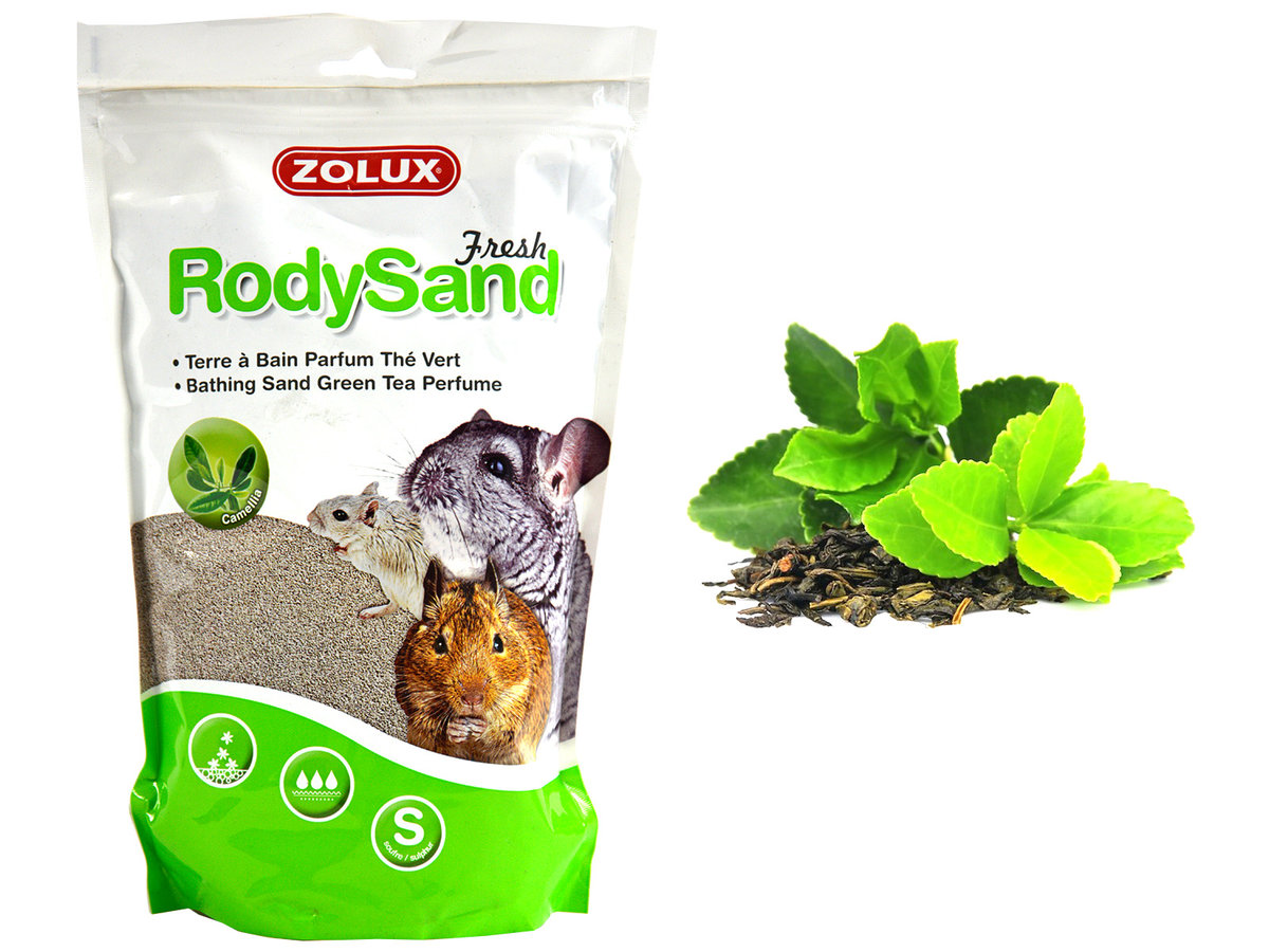 Zolux Zolux Piasek Rody Sand Fresh do kąpieli op 2l zapach zielona herbata